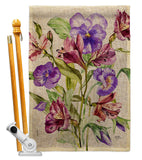 Alpine Violet Bouquet - Floral Garden Friends Vertical Impressions Decorative Flags HG104151 Made In USA