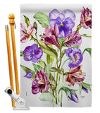 Alpine Violet Bouquet - Floral Garden Friends Vertical Impressions Decorative Flags HG104151 Made In USA