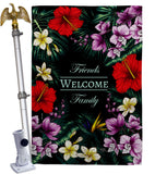 Tropical Bouquet - Floral Garden Friends Vertical Impressions Decorative Flags HG120258 Made In USA