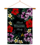 Tropical Bouquet - Floral Garden Friends Vertical Impressions Decorative Flags HG120258 Made In USA