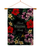 Tropical Bouquet - Floral Garden Friends Vertical Impressions Decorative Flags HG120258 Made In USA