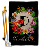 Tropical D - Floral Spring Vertical Impressions Decorative Flags HG130264 Made In USA