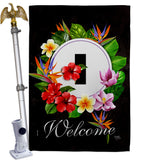 Tropical I - Floral Spring Vertical Impressions Decorative Flags HG130269 Made In USA