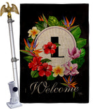 Tropical L - Floral Spring Vertical Impressions Decorative Flags HG130272 Made In USA