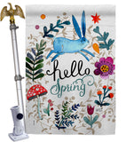 Hello Spring - Floral Garden Friends Vertical Impressions Decorative Flags HG130334 Made In USA