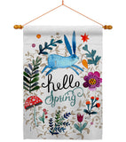 Hello Spring - Floral Garden Friends Vertical Impressions Decorative Flags HG130334 Made In USA