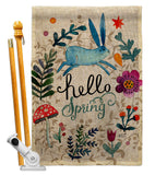 Hello Spring - Floral Garden Friends Vertical Impressions Decorative Flags HG130334 Made In USA