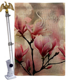 Spring Blooming - Floral Spring Vertical Impressions Decorative Flags HG137457 Made In USA