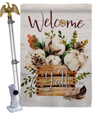 Cotton Bouquet Y'all - Floral Spring Vertical Impressions Decorative Flags HG137504 Made In USA