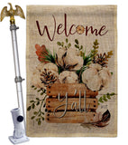 Cotton Bouquet Y'all - Floral Spring Vertical Impressions Decorative Flags HG137504 Made In USA