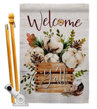 Cotton Bouquet Y'all - Floral Spring Vertical Impressions Decorative Flags HG137504 Made In USA