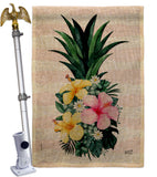 Tropical Pineapple - Floral Spring Vertical Impressions Decorative Flags HG137565 Made In USA