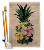 Tropical Pineapple - Floral Spring Vertical Impressions Decorative Flags HG137565 Made In USA