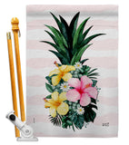 Tropical Pineapple - Floral Spring Vertical Impressions Decorative Flags HG137565 Made In USA