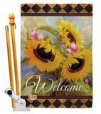 Welcome Sunflower Spring - Floral Spring Vertical Impressions Decorative Flags HG191022 Made In USA