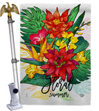 Summer Floral - Floral Spring Vertical Impressions Decorative Flags HG192650 Made In USA