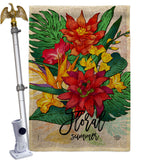 Summer Floral - Floral Spring Vertical Impressions Decorative Flags HG192650 Made In USA
