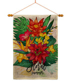Summer Floral - Floral Spring Vertical Impressions Decorative Flags HG192650 Made In USA