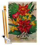 Summer Floral - Floral Spring Vertical Impressions Decorative Flags HG192650 Made In USA
