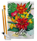 Summer Floral - Floral Spring Vertical Impressions Decorative Flags HG192650 Made In USA