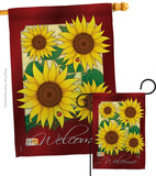 Welcome Sunflowers - Floral Spring Vertical Impressions Decorative Flags HG104067 Made In USA