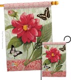 Double Dahlia - Floral Spring Vertical Impressions Decorative Flags HG104080 Made In USA