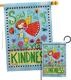 Sow Seeds of Kindness - Floral Spring Vertical Impressions Decorative Flags HG104088 Made In USA