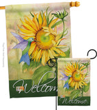 Sunflower with Hummingbird - Floral Spring Vertical Impressions Decorative Flags HG104095 Made In USA