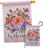 Welcome Bouquet - Floral Spring Vertical Impressions Decorative Flags HG104103 Made In USA