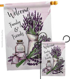 Lavender Welcome - Floral Spring Vertical Impressions Decorative Flags HG104106 Made In USA