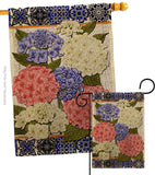 Sweet Hydrogens - Floral Spring Vertical Impressions Decorative Flags HG104120 Made In USA