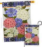 Sweet Hydrogens - Floral Spring Vertical Impressions Decorative Flags HG104120 Made In USA