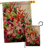 Tropical Bouquet - Floral Spring Vertical Impressions Decorative Flags HG104122 Made In USA