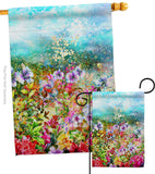 Blossom Garden - Floral Spring Vertical Impressions Decorative Flags HG104132 Made In USA