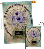 Blue Poppy - Floral Spring Vertical Impressions Decorative Flags HG104141 Made In USA
