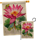 Lotus - Floral Garden Friends Vertical Impressions Decorative Flags HG104150 Made In USA