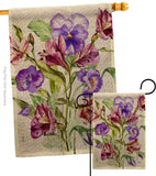 Alpine Violet Bouquet - Floral Garden Friends Vertical Impressions Decorative Flags HG104151 Made In USA