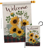 Welcome Sunflower - Floral Spring Vertical Impressions Decorative Flags HG137282 Made In USA