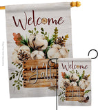 Cotton Bouquet Y'all - Floral Spring Vertical Impressions Decorative Flags HG137504 Made In USA