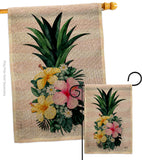 Tropical Pineapple - Floral Spring Vertical Impressions Decorative Flags HG137565 Made In USA