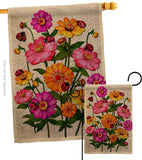 Ladybug Bouquet - Floral Garden Friends Vertical Impressions Decorative Flags HG190163 Made In USA