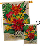 Summer Floral - Floral Spring Vertical Impressions Decorative Flags HG192650 Made In USA