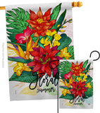 Summer Floral - Floral Spring Vertical Impressions Decorative Flags HG192650 Made In USA
