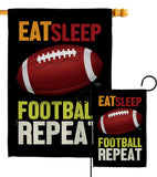 Football Repeat - Sports Interests Vertical Impressions Decorative Flags HG120271 Made In USA