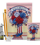 American Boots - Fourth of July Americana Vertical Impressions Decorative Flags HG111007 Made In USA