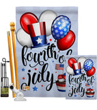 Celebrate Fourth Of July - Fourth of July Americana Vertical Impressions Decorative Flags HG111079 Made In USA