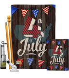 4th of July - Fourth of July Americana Vertical Impressions Decorative Flags HG111081 Made In USA
