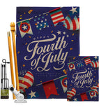 Celebrate Independence Day - Fourth of July Americana Vertical Impressions Decorative Flags HG111098 Made In USA