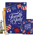 Celebrate Independence Day - Fourth of July Americana Vertical Impressions Decorative Flags HG111098 Made In USA