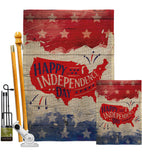 Happy United State - Fourth of July Americana Vertical Impressions Decorative Flags HG111099 Made In USA